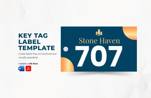 Key Tag Label Template