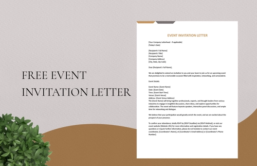 Event Invitation Letter Event Invitation Letter