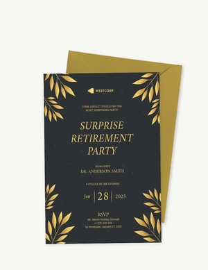 Surprise Retirement Party Invitation Template