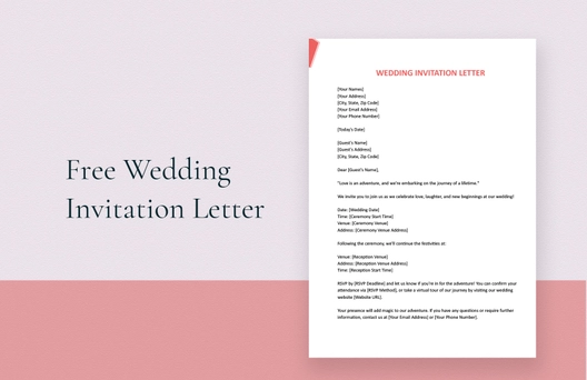 Wedding Invitation Letter Wedding Invitation Letter