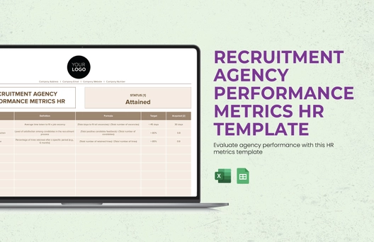 Recruitment Agency Performance Metrics HR Template