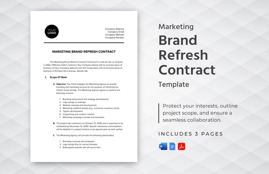 Marketing Brand Refresh Contract Template
