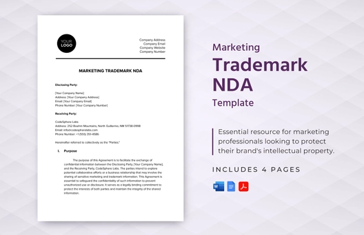 Marketing Trademark NDA Template