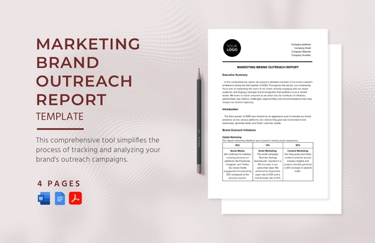 Marketing Brand Outreach Report Template