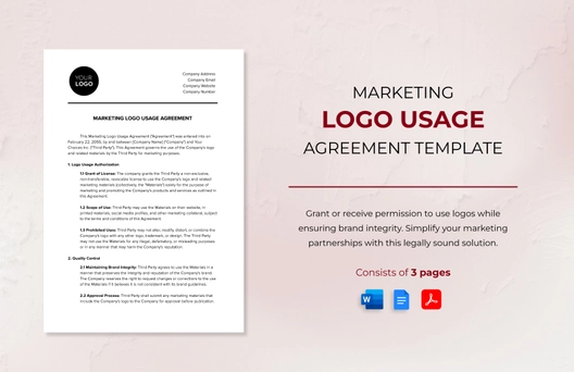 Marketing Logo Usage Agreement Template