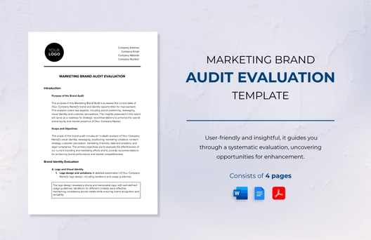 Marketing Brand Audit Evaluation Template Marketing Brand Audit Evaluation Template
