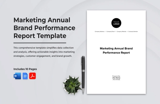 Marketing Annual Brand Performance Report Template
