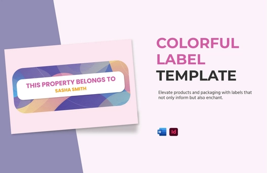 Colorful Label Template