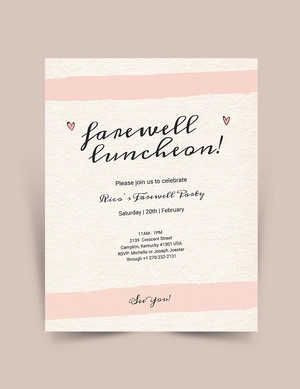 Farewell Luncheon Flyer Template