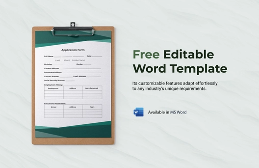 Editable Word Template