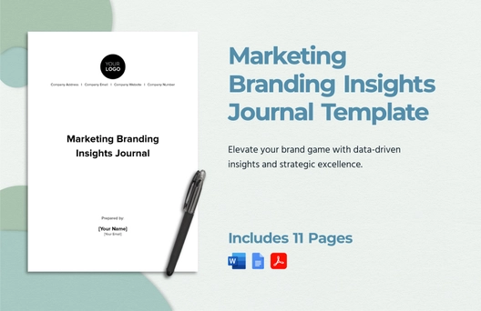 Marketing Branding Insights Journal Template