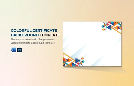 Colorful Certificate Background Template