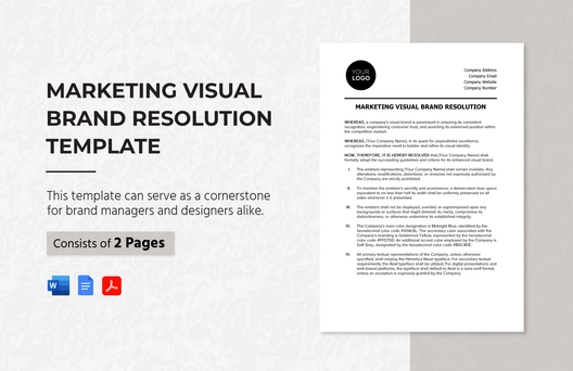 Marketing Visual Brand Resolution Template
