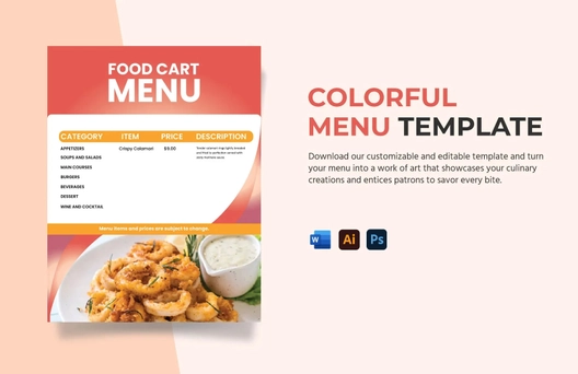 Colorful Menu Template