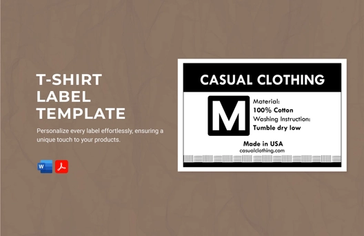 T-Shirt Label Template