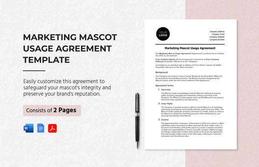 Marketing Mascot Usage Agreement Template