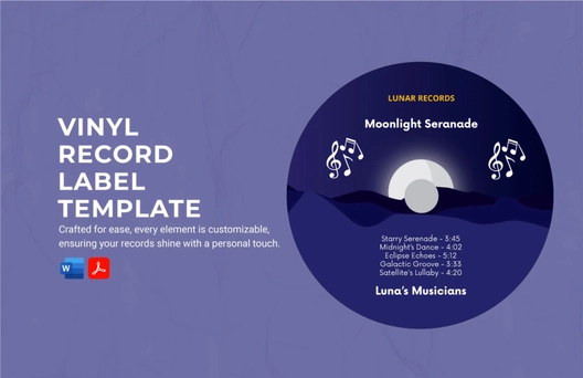 Vinyl Record Label Template