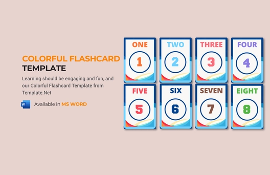 Colorful Flashcard Template