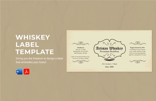 Whiskey Label Template