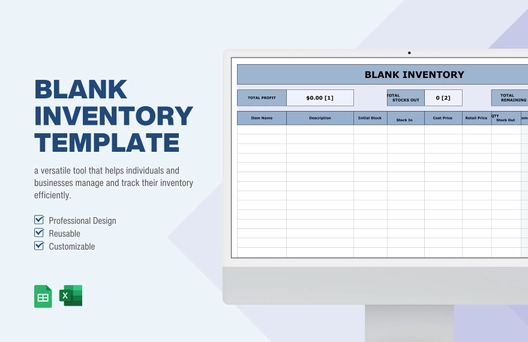 Blank Inventory Template