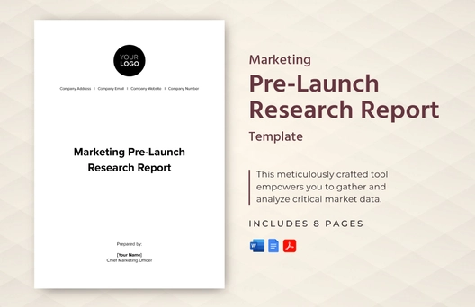 Marketing Pre-Launch Research Report Template
