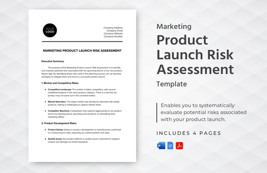 Marketing Product Launch Risk Assessment Template