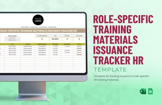 Role-specific Training Materials Issuance Tracker HR Template