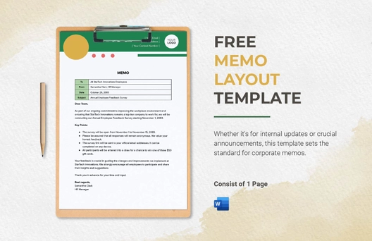 Memo Layout Template