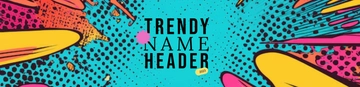 Free Trendy Name Header Template to Edit Online