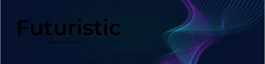 Free Futuristic Name Header Template to Edit Online