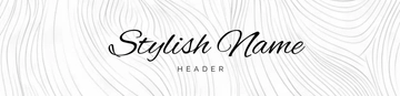 Free Stylish Name Header Template to Edit Online