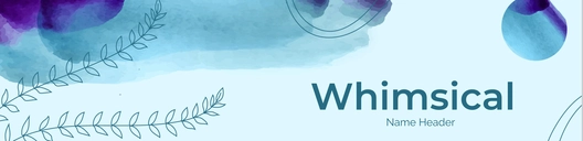 Free Whimsical Name Header Template to Edit Online