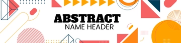 Free Abstract Name Header Template to Edit Online