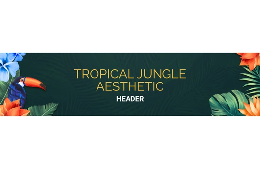 Free Tropical Jungle Aesthetic Header Template to Edit Online