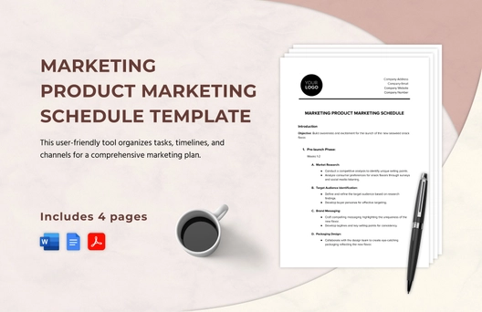 Marketing Product Marketing Schedule Template Marketing Product Marketing Schedule Template