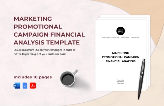 Marketing Promotional Campaign Financial Analysis Template