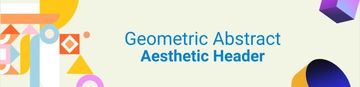 Free Geometric Abstract Aesthetic Header Template to Edit Online