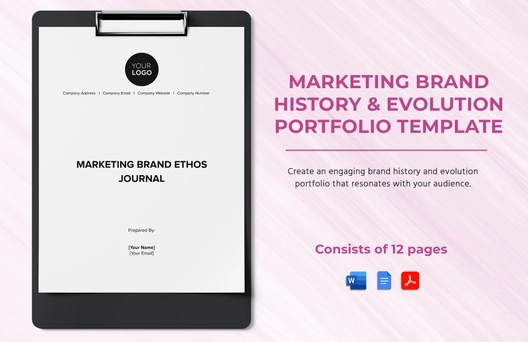 Marketing Brand History & Evolution Portfolio Template