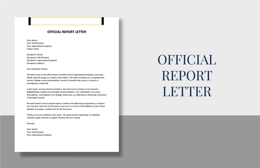 Official Report Letter
