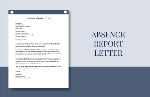 Absence Report Letter
