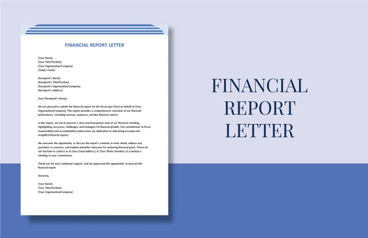 Financial Report Letter Financial Report Letter