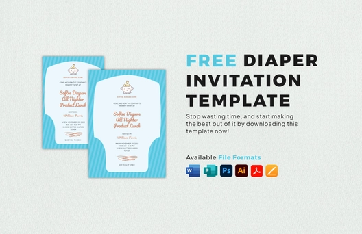Diaper Invitation Template