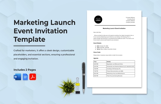 Marketing Launch Event Invitation Template