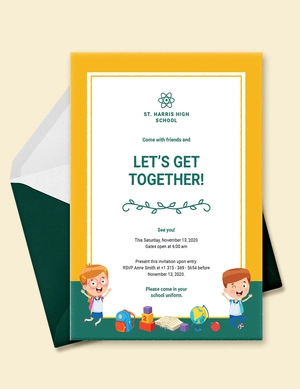 School Get Together Invitation Template