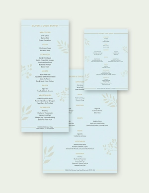 Buffet Menu Template