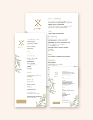 Classic Buffet Menu Template