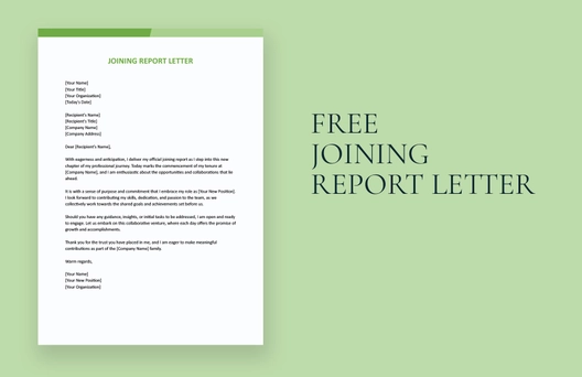 Joining Report Letter