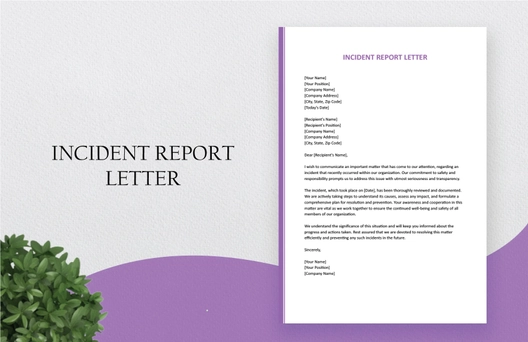 Incident Report Letter