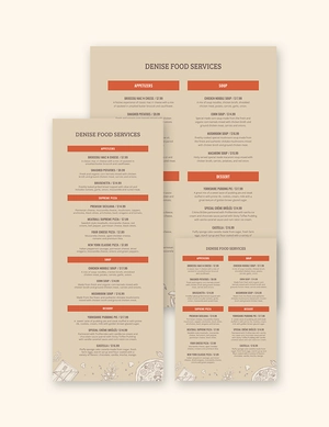 Event Menu Template