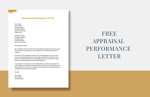 Appraisal Performance Letter Appraisal Performance Letter
